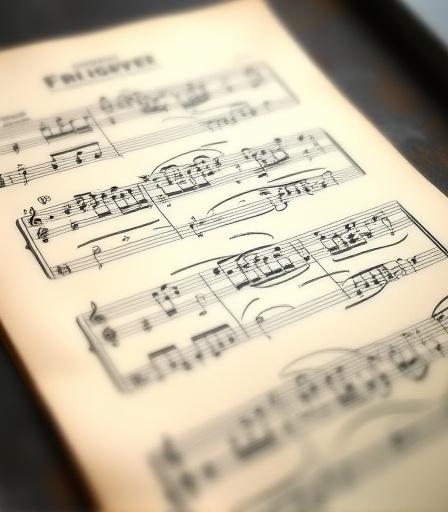 Stylized view of musical notations