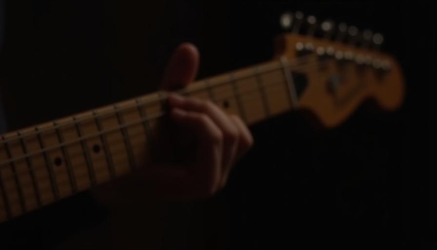 Guitarist practicing complex jazz techniques