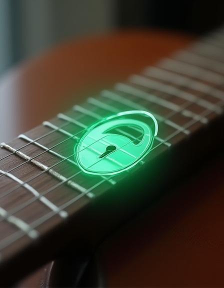 Secure document with musical notes